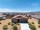 Aerial view of a beautiful single-story home with desert landscaping at 3543 E Malheur Ave, Pahrump, NV 89061
