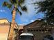 Single-Gathering home featuring desert landscaping and a tall palm tree at 3928 Ropers Ranch St, North Las Vegas, NV 89032