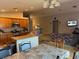 Inviting open-concept kitchen and living room is perfect for entertaining at 3928 Ropers Ranch St, North Las Vegas, NV 89032