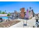 Relaxing backyard featuring a pool, patio, and comfortable outdoor setting at 4461 Greenhill Dr, Las Vegas, NV 89121