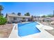 Backyard features a refreshing pool with a view of the house at 4461 Greenhill Dr, Las Vegas, NV 89121