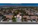 Aerial view of a neighborhood with well-maintained houses and landscaping at 4521 Crimson Leaf Dr, Las Vegas, NV 89130