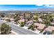 High aerial view of a lovely neighborhood with well-maintained houses and streets at 4521 Crimson Leaf Dr, Las Vegas, NV 89130