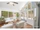 Bright sunroom with floor-to-ceiling windows and modern furniture, perfect for relaxation at 4521 Crimson Leaf Dr, Las Vegas, NV 89130