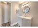 Bathroom with updated vanity, lighting, and convenient closet at 541 Indian Bluff St # 201, Las Vegas, NV 89145