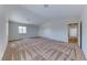 Empty bedroom with closet, window, and patterned carpeting at 7892 Villa Salsa Ave, Las Vegas, NV 89131