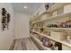 Walk-in pantry offers ample storage with floor-to-ceiling shelving for food and kitchen essentials at 8335 Beaten Path Ct, Las Vegas, NV 89166