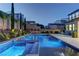 Backyard pool with spa, fountains, accent lighting and privacy landscaping offers a serene retreat at 8335 Beaten Path Ct, Las Vegas, NV 89166