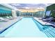 Stunning rooftop pool with city views, lounge chairs and an impeccable design at 900 Las Vegas Blvd # 715, Las Vegas, NV 89101