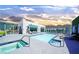 Beautiful rooftop pool and jacuzzi with city views and plenty of seating at 900 Las Vegas Blvd # 715, Las Vegas, NV 89101