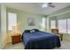Comfortable bedroom with a bay window and a relaxing armchair at 2114 High Mesa Dr, Henderson, NV 89012