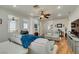 Bright living room with hardwood floors, recessed lighting, and comfortable seating at 2114 High Mesa Dr, Henderson, NV 89012