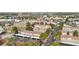 Aerial view of a residential area featuring townhomes and carports at 2123 Sleepy Ct, Las Vegas, NV 89106