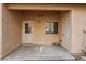 Small back patio area with access doors and lots of sunshine at 2123 Sleepy Ct, Las Vegas, NV 89106