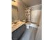 Bathroom featuring sleek floors, vanity, toilet, and shower/tub combination at 2123 Sleepy Ct, Las Vegas, NV 89106