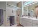 Bright bathroom with a standup shower and large vanity at 2319 Hardin Ridge Dr, Henderson, NV 89052
