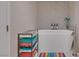Modern bathroom featuring a soaking tub, sleek fixtures, and a cozy atmosphere at 3111 Bel Air Dr # 16D, Las Vegas, NV 89109