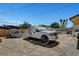 Backyard with parked truck, small shed, and lots of potential at 4835 Nevada Ave, Las Vegas, NV 89104