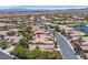 Beautiful community aerial view showcasing lush landscaping and desert scenery at 5068 Rivedro St, Las Vegas, NV 89135