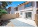 Private patio featuring brick pavers and access to the home at 5241 Janfred Ct # 18, Las Vegas, NV 89103