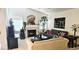 Cozy living room features vaulted ceiling, fireplace, and lots of natural light at 5415 W Harmon Ave # 2094, Las Vegas, NV 89103