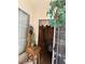 Cozy outdoor patio entrance showcasing an antique vanity and views of the interior at 7950 W Flamingo Rd # 2074, Las Vegas, NV 89147