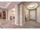 Bright foyer with hardwood flooring, recessed lighting, and a view into the living room at 9760 Arch Canyon Ct, Las Vegas, NV 89149