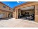 Open two-car garage, revealing ample space and abundant storage options at 1182 Thomas Bay Cir, Logandale, NV 89021