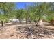 The backyard includes mature trees, desert landscaping, and a wooden fence, creating a natural outdoor space at 1731 Sherwin Ln, Las Vegas, NV 89156