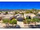 Beautiful aerial view of a home with a tile roof in a well-maintained neighborhood at 2185 High Mesa Dr, Henderson, NV 89012