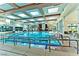 Indoor pool with ample lighting from skylights and large windows at 2521 Roseworthy Dr, Las Vegas, NV 89134