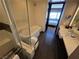 Beautiful bathroom featuring a soaking tub, glass shower, and sleek vanity at 2600 W Harmon Ave # 20034, Las Vegas, NV 89158