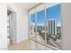 This large window captures the stunning views of the city skyline, including the iconic Stratosphere Tower at 2777 Paradise Rd # 2605, Las Vegas, NV 89109