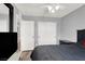 Bedroom with dark furniture and closet at 3002 Coveri Ct, Las Vegas, NV 89141