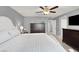 Inviting bedroom with a king bed, neutral walls, and classic furnishings at 3002 Coveri Ct, Las Vegas, NV 89141