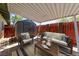 Cozy covered patio featuring stylish seating, perfect for relaxing outdoors at 317 E Van Wagenen St, Henderson, NV 89015