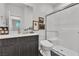 Modern bathroom with a glass-enclosed shower and sleek vanity at 3206 Fountaintree Ave, Henderson, NV 89044