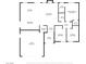 Detailed floor plan outlining layout of the home, including kitchen, living room, bedrooms, and garage at 3941 Boca Grande Ave, Las Vegas, NV 89120