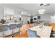 Open-concept living space flows from kitchen and dining into a cozy living room at 3941 Boca Grande Ave, Las Vegas, NV 89120