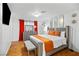Bright main bedroom with modern decor and hardwood flooring at 3941 Boca Grande Ave, Las Vegas, NV 89120