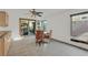 Cozy breakfast nook with a ceiling fan, dining table set, and natural light at 3989 Parkhaven Dr, Las Vegas, NV 89120