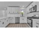 Beautiful kitchen featuring stainless steel appliances, white cabinets, and sleek countertops at 4186 Toronto Cir, Las Vegas, NV 89121