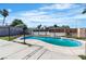 Inviting outdoor pool surrounded by fencing, offering privacy and security at 4186 Toronto Cir, Las Vegas, NV 89121