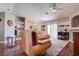 Spacious living area with wood floors, modern furniture, and neutral tones at 5000 Red Rock St # 237, Las Vegas, NV 89118