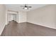 Spacious bedroom with wood floors and neutral color palette at 82 Autumn Day St, Henderson, NV 89012