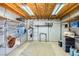 Organized storage room with ample shelving, saddle racks, and equipment, designed for equestrian supplies at 8440 La Cienega St, Las Vegas, NV 89123