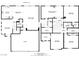 A floor plan including the first and second floors that includes the bedrooms, bathrooms, living room, kitchen, and garage at 8913 Loggers Mill Ave, Las Vegas, NV 89143