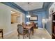 Cozy dining room with a lovely light fixture at 9201 Tesoras Dr # 302, Las Vegas, NV 89144