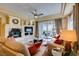 Living room with fireplace and balcony, perfect for relaxing or entertaining guests at 9201 Tesoras Dr # 302, Las Vegas, NV 89144
