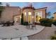 Outdoor patio area features seating and an exterior view of the property architecture at 1 Cerchio Basso, Henderson, NV 89011